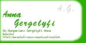 anna gergelyfi business card